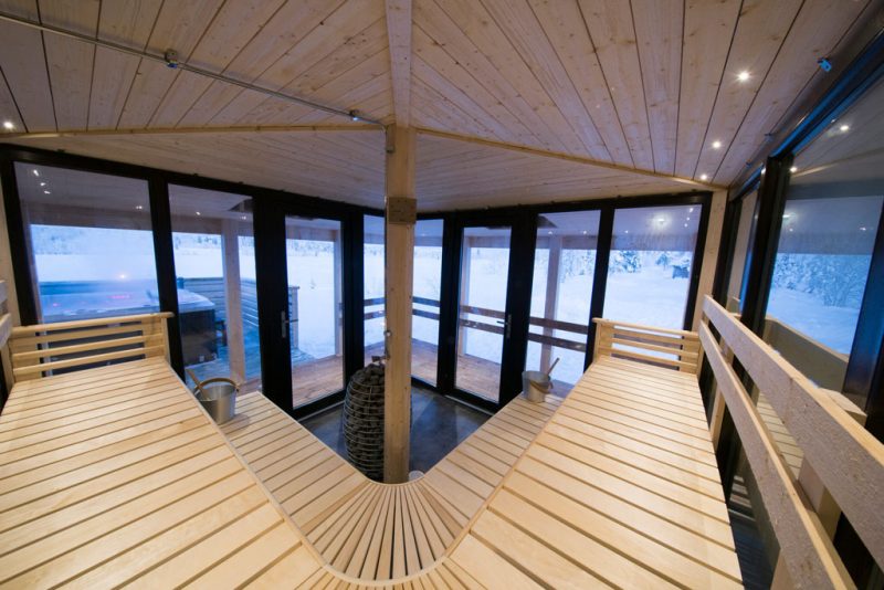 Sauna in einer Lodge