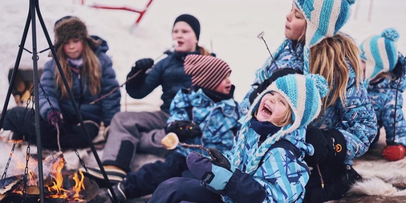 Kinder in Lappland