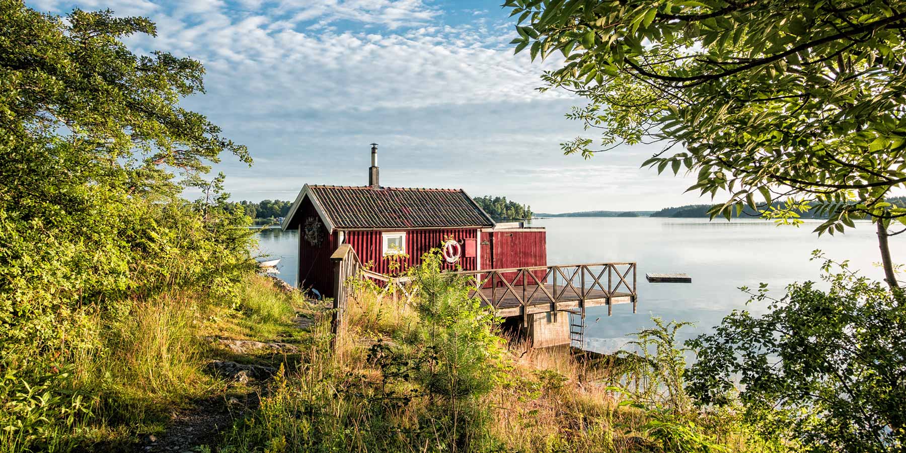 Unterkunft-in-einer-Blockhuette-in-Schweden-mit-Nordic